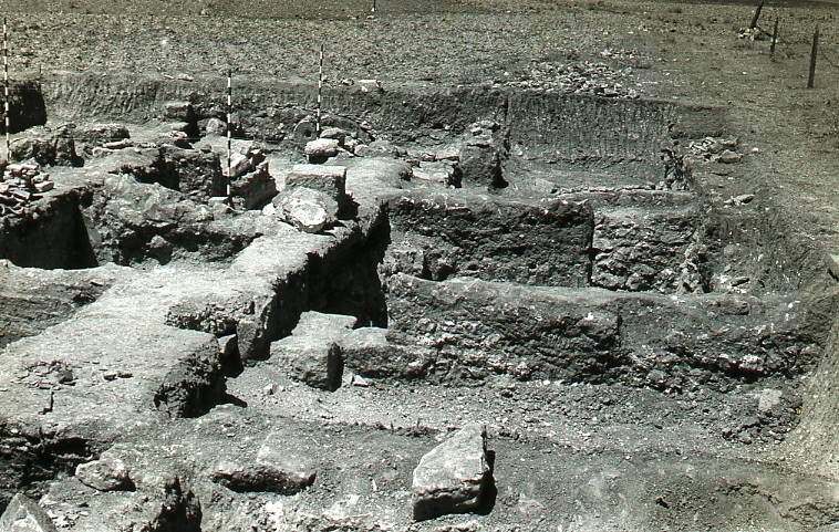 [Detall de l'excavació d'estructures de Clunia]