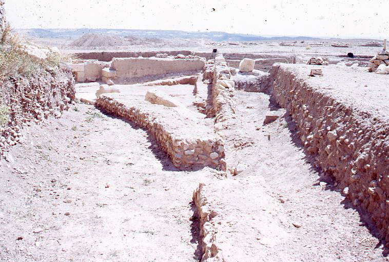 [Vista general d'unes estructures ja excavades de Clunia]