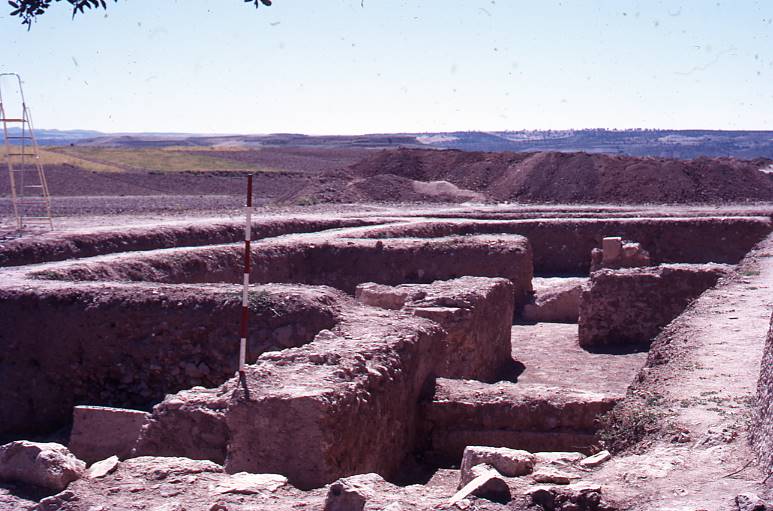 [Detall d'unes estructures excavades al jaciment de Clunia]