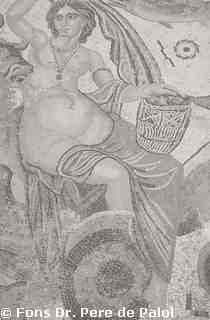 [Detall del mosaic d'Oceà de la Vil·la romana de Dueñas, Palència]