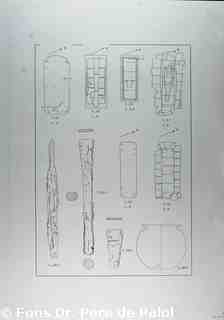 [Necròpolis de Saldaña]. Dibuix a tinta de 10 peces