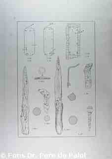 [Necròpolis de Saldaña]. Dibuix a tinta de 10 peces