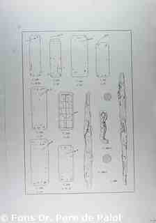 [Necròpolis de Saldaña]. Dibuix a tinta de 11 peces