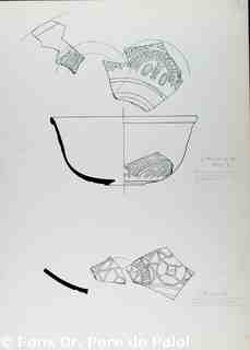 Dibuix a tinta de diverses peces