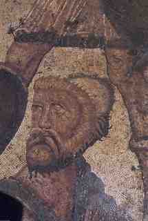 [Detall del mosaic d'Aquil·les de la vil·la romana de La Olmeda]