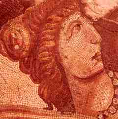 [Detall del mosaic d'Aquil·les de la vil·la romana de La Olmeda]