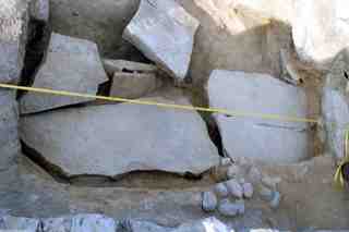 [Detall d'una sèrie de tombes al jaciment d'El Bovalar]