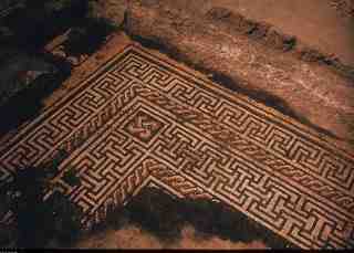 [Detall del mosaic d'Oceà, d'un dels mosaics localitzats a Balazote, Albacete]