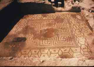 [Detall del mosaic d'Oceà, d'un dels mosaics localitzats a Balazote, Albacete]