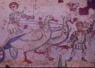 [Detall de l'escena de la cursa, mosaic de Piazza Armerina]
