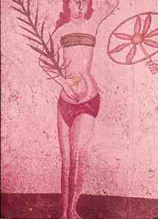 [Detall d'una noia en bikini, mosaics de Piazza Armerina]
