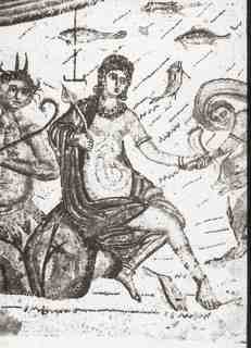 [Detall de Nereida i Tritó, mosaics de Piazza Armerina]