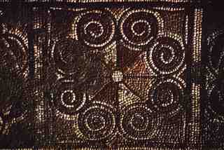 [Detall del mosaic geomètric procedent de la vil·la de Baños de Valdearados, Burgos]