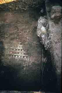 [Detall del mosaic geomètric procedent de la vil·la de Baños de Valdearados, Burgos]