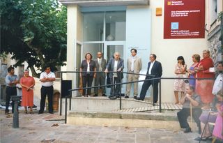 [Parlament del Dr. Palol durant la inauguració del Museu de la Necròpoli de Can Bech, Agullana]