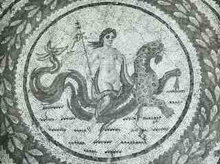 [Detall del mosaic del triomf de Neptú a Soussa, Tunisia]