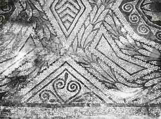 [Detall de mosaic geomètric de la vil·la romana de La Olmeda, Palencia]