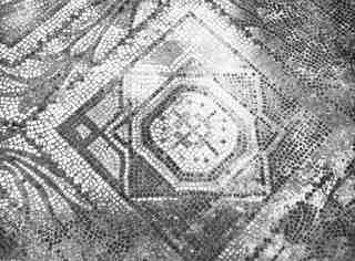 [Detall de mosaic geomètric de la vil·la romana de La Olmeda, Palència]