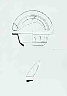 [Dibuix de peces de Terra Sigil·lata Hispànica procedents de les excavacions de la vil·la romana de La Olmeda, Palencia]