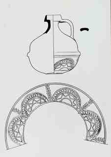 [Dibuix de peça de Terra Sigil·lata Hispànica procedent de les excavacions de la vil·la romana de La Olmeda, Palencia]