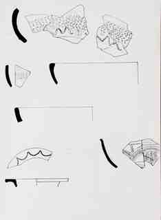 [Dibuix de peça de Terra Sigil·lata Hispànica procedent de les excavacions de la vil·la romana de La Olmeda, Palencia]