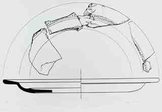 [Dibuix de peça de Terra Sigil·lata Hispànica procedent de les excavacions de la vil·la romana de La Olmeda, Palencia]