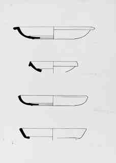 [Dibuix de peces de Terra Sigil·lata Hispànica procedents de les excavacions de la vil·la romana de La Olmeda, Palencia]