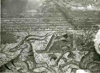 [Detall del mosaic de caça de La Olmeda, Palencia]