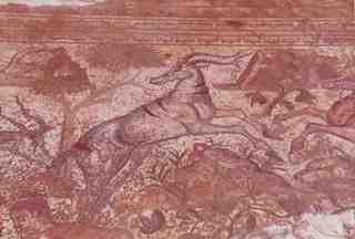 [Detall del mosaic de caça de La Olmeda, Palencia]