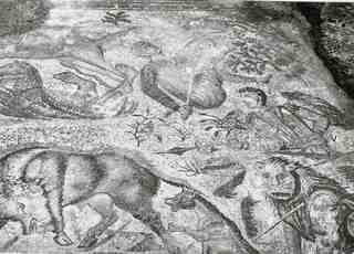 [Detall del mosaic de caça de La Olmeda, Palència]