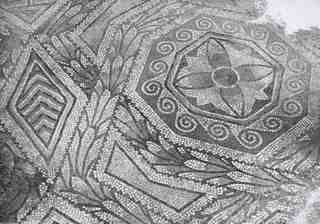 [Detall d'un paviment de mosaic procedent de la vil·la de La Olmeda]