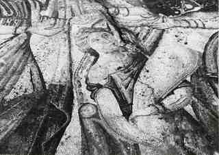 [Detall d'un dels personatges representats al mosaic de d'Aquil·les, La Olmeda]