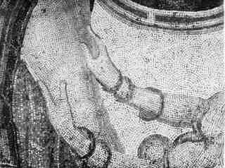 [Detall del mosaic d'Aquil·les de la vil·la de La Olmeda]