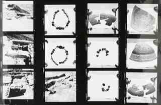 [Diverses imatges de materials ceràmics, dènes de collars i treballs arqueològics, vil·la romana de Pedrosa de la Vega, Palència]